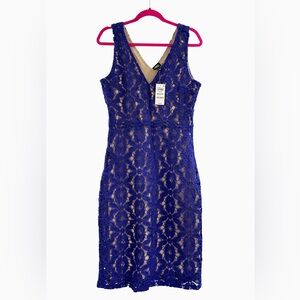 INC Elegant Blue Lace Dress